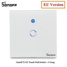 Load image into Gallery viewer, Sonoff T1 Smart Switch EU / UK WiFi RF/APP/ Touch Control Wall Light Switch 1/2 /3 Gang Panel Wall Touch Light Switch Smart Home