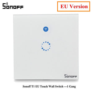 Sonoff T1 Smart Switch EU / UK WiFi RF/APP/ Touch Control Wall Light Switch 1/2 /3 Gang Panel Wall Touch Light Switch Smart Home