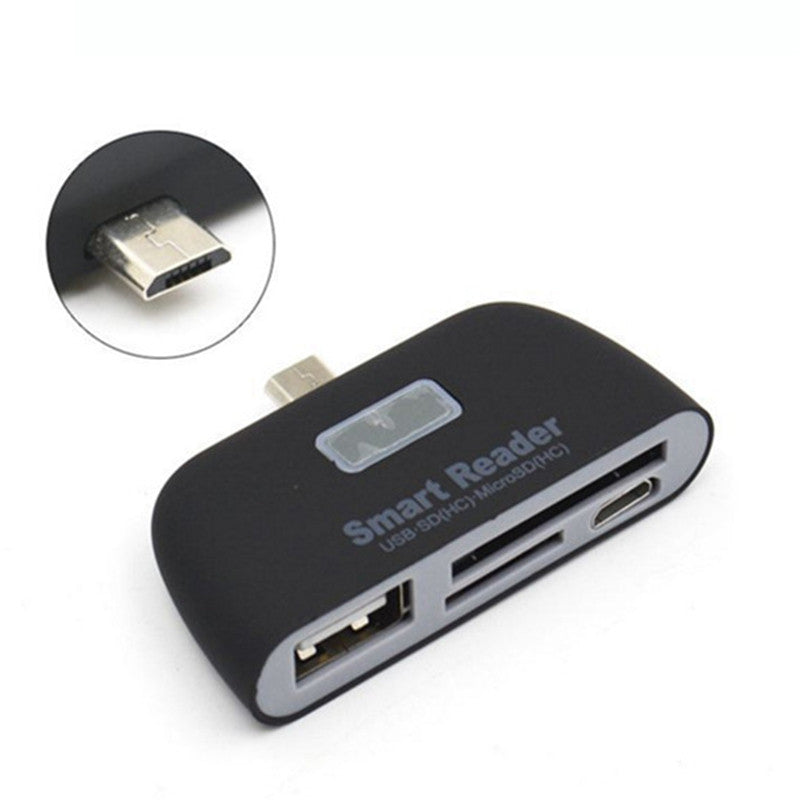 4 in 1 OTG Smart Card Reader USB2.0 Charge Port