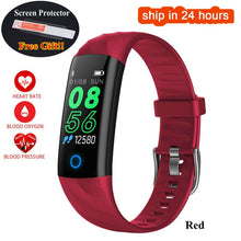 Load image into Gallery viewer, KGG S5 Heart Rate Smart Fitness Bracelet IP68 Waterproof Blood pressure oxygen Monitor Color Screen Activity Tracker Smart Band