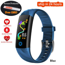 Load image into Gallery viewer, KGG S5 Heart Rate Smart Fitness Bracelet IP68 Waterproof Blood pressure oxygen Monitor Color Screen Activity Tracker Smart Band