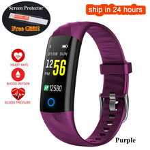 Load image into Gallery viewer, KGG S5 Heart Rate Smart Fitness Bracelet IP68 Waterproof Blood pressure oxygen Monitor Color Screen Activity Tracker Smart Band