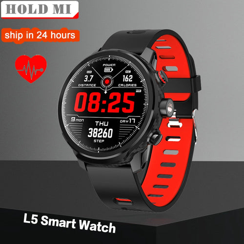 New L5 Smart Watch Men IP68 Waterproof Multiple Sports Mode Heart Rate Weather Forecast Bluetooth Smartwatch Standby 100 Days