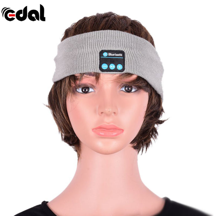 EDAL Unisex Washable Knitted Wireless Bluetooth Sports Sleeping Headband Detachable Headset Headphone Speaker